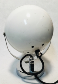 Vintage design industrial white metal bol desk table lamp 1960s 1970s