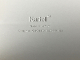 KARTELL Vintage silver grey magazine rack. design Giotto Stoppino