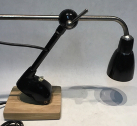 EFKALUX Vintage design black industrial workbench desk table lamp 1950’s 1960s