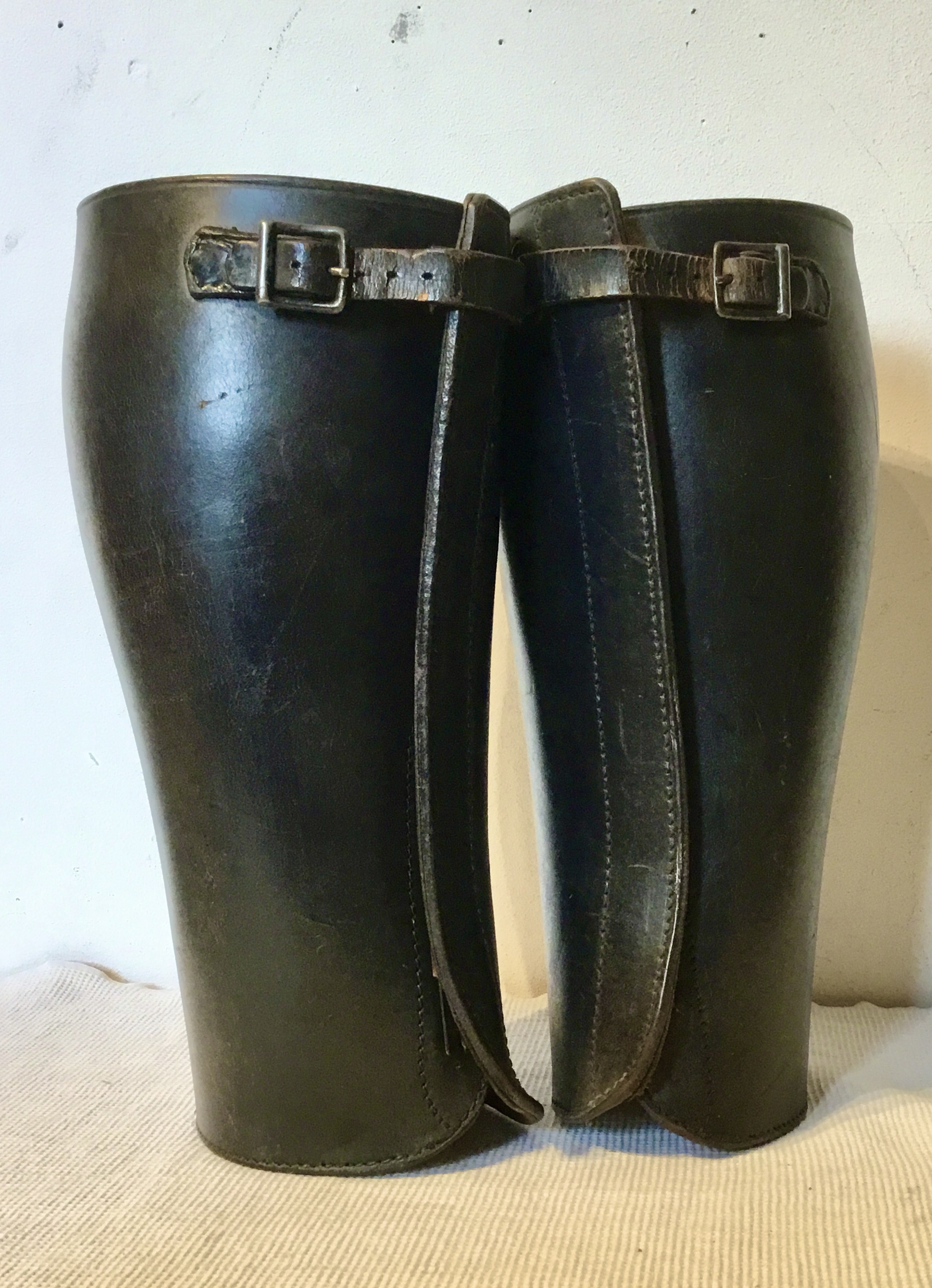 lederen beenkappen, cavalerie