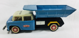 MF717 Vintage metalen speelgoed dumptruck vrachtwagen