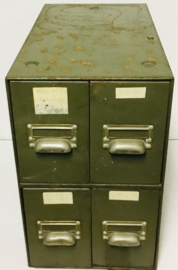 Vintage industrial stackable metal storage cabinet cupboard 4 drawers