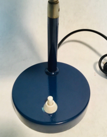 vintage blue desk  lamp 1970's