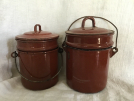 emaille set  2 lunchboxes