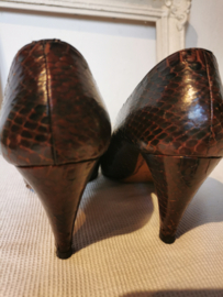 Pumps snake leder Maat 39,