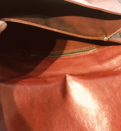 BS lederen  handtas, clutch