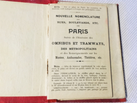 Prachtige oude gids Paris,  met stadskaart  , jaren 20