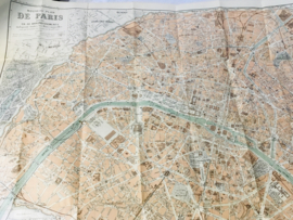 Prachtige oude gids Paris,  met stadskaart  , jaren 20