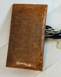 fijne slangenlederen clutch, eind jaren 70
