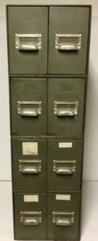 Vintage industrial stackable metal storage cabinet cupboard 4 drawers