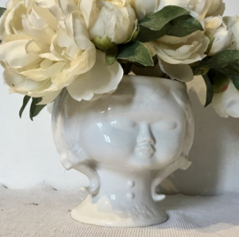 vintage  keramiek hoofdvaas, bloempot , deco