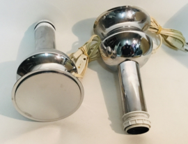 Pair of  Vintage design chrome modernist desk table lamp 1970’s
