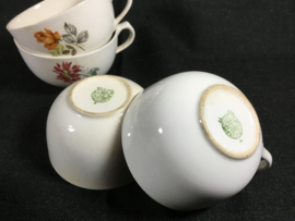 Set van 4 kopjes, bloemen