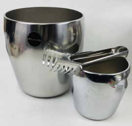 ALESSI  vintage set champagne bucket + ice bucket+tongue