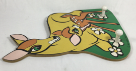 Vintage Bambi wandkapstok Walt Disney Productions