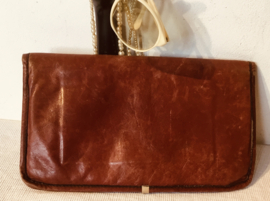 BS lederen  handtas, clutch