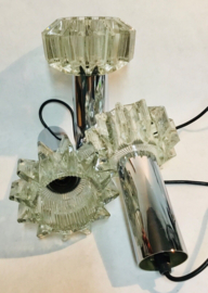 Vintage modernist ceiling light lamp metal and glass