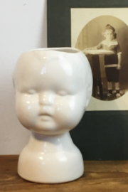 keramiek bloempot , kinderkopje