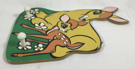 Vintage Bambi wandkapstok Walt Disney Productions