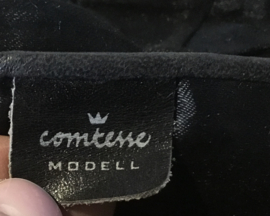 " comtesse " lederen art nouveau tasje , zwart leder