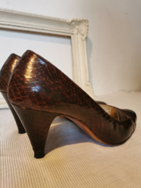 Pumps snake leder Maat 39,