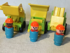 fisher price, "werkmannen en voertuigen "   jaren 80
