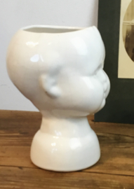 keramiek bloempot , kinderkopje