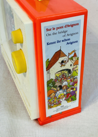 vintage fisher price , muzikale tv, broede jacob, sur le pont