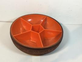 Emsa  snackschaal, bruin, oranje