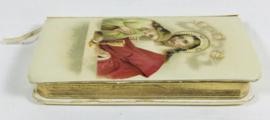 Zielebalsem Antiek religieus ( geschenk)box 1922 in boek  met paternoster