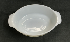 Fire King, ovenschaal ovaal , groen deco