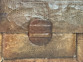 speciale ruime slangen lederen tas