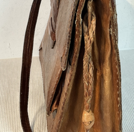 speciale ruime slangen lederen tas