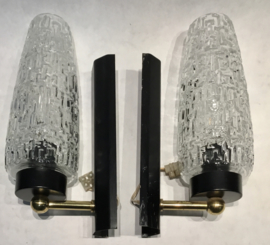 pair (2) of vintage Modernist mid century design Wall Light scones