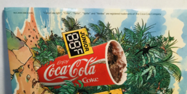 Vintage coca cola.  reclame. bord  +- 50x35 cm