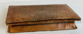 fijne slangenlederen clutch, eind jaren 70