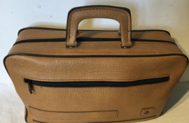 jaren 70,  bruine ruime tas, tablet case, handbagage kan