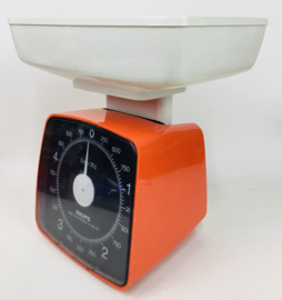 KRUPS type 875 vintage oranje keukenschaal tot 5 kg