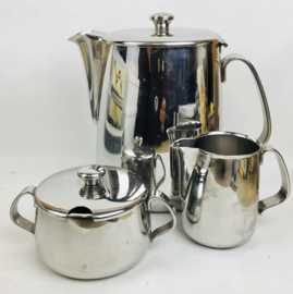 Alessi Vintage design inox coffee set - 3 pieces - Italy 70’s