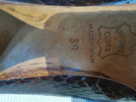 Pumps snake leder Maat 39,