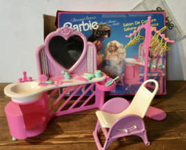 uit 1990, barbie speelset coiffure salon