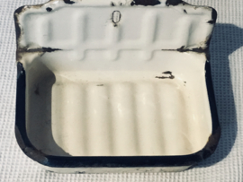 brocante zeepbakje, emaille
