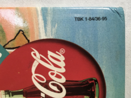 Vintage coca cola.  reclame. bord  +- 50x35 cm