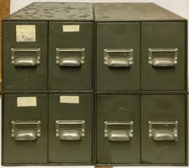 Vintage industrial stackable metal storage cabinet cupboard 4 drawers