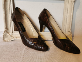 Pumps snake leder Maat 39,