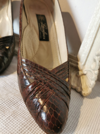 Pumps snake leder Maat 39,
