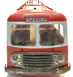 Transeurope Special vintage red tin toy bus Joustra France 1960’s