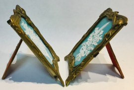 2  Art Nouveau Jugendstil koperen kaders