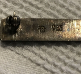 Staafbroche, art deco , zilver