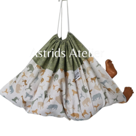 Weegdoek dier silhouetten groen